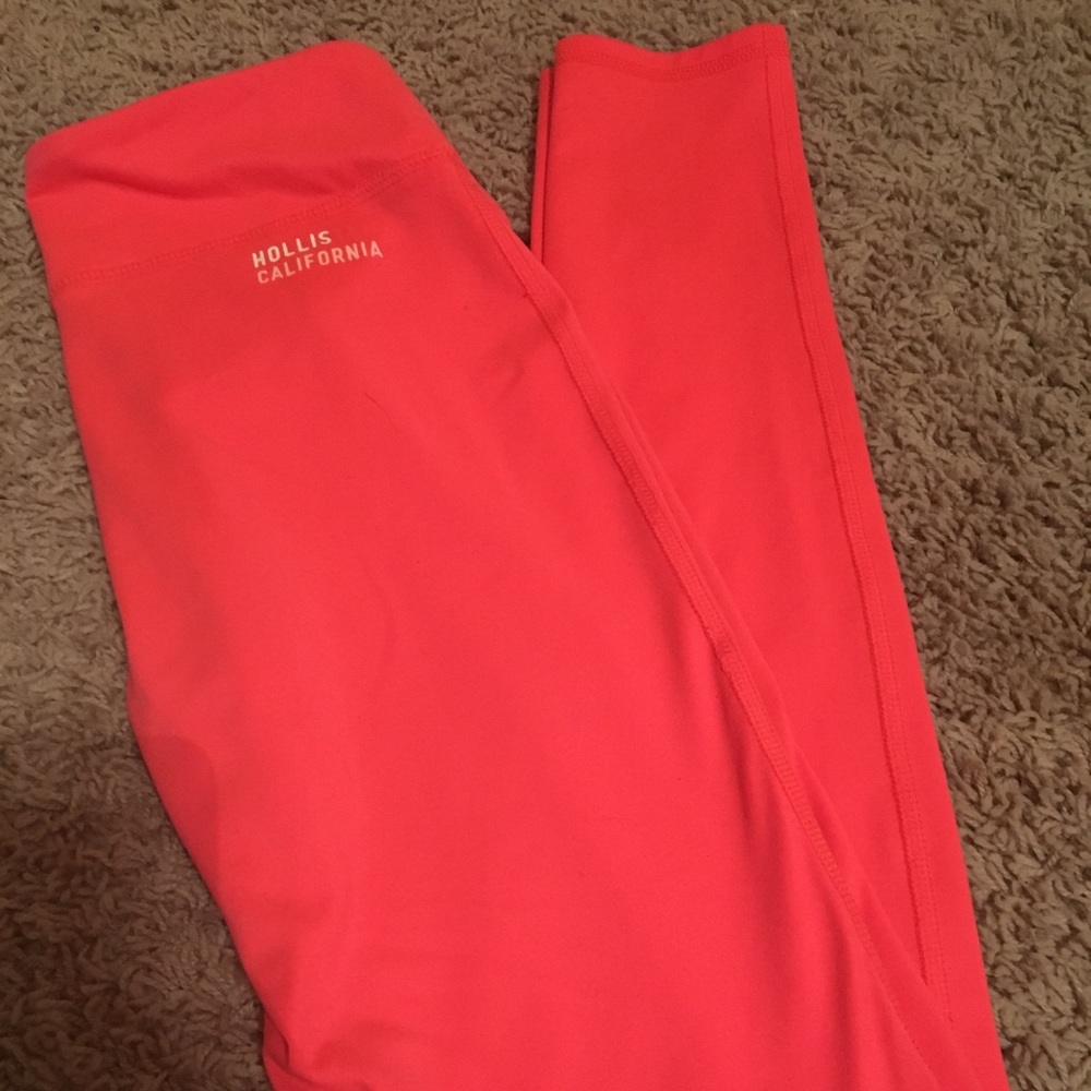 Bright pink exercise leggings